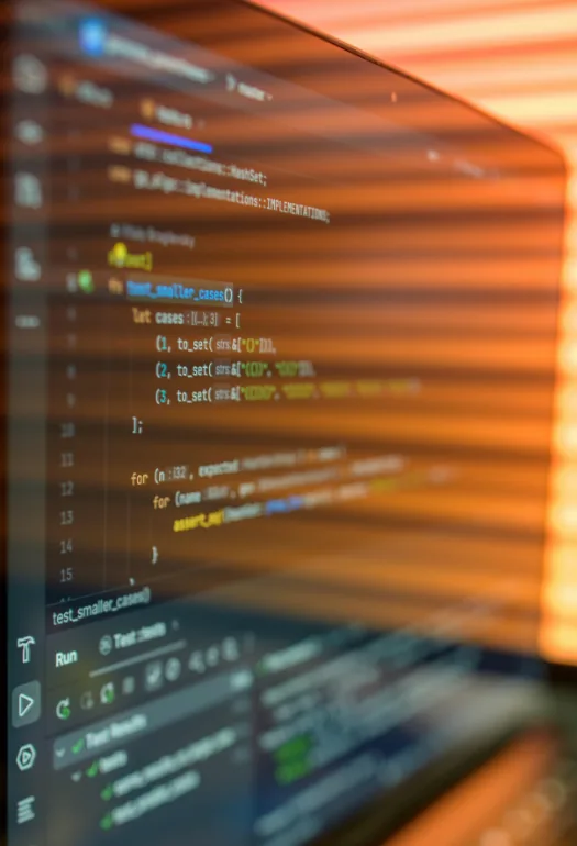 Source code on a developer screen